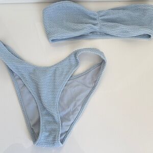 PacSun Blue Textured Bikini Set